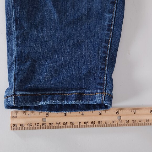 Judy Blue Skinny Jeans 16W Distressed Ripped Lace Patch Stretch Grunge Boho Y2K - Picture 7 of 14